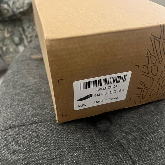 Red Knit Mary Jane Flats - Picture 6 of 7